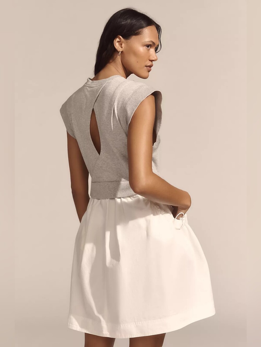 Daily Practice Gardenia Short-Sleeve Babydoll Mini Dress - Picture 3 of 5